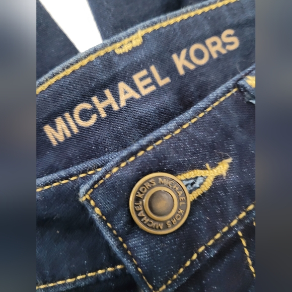 Michael Kors Women 8 Izzy Skinny Jeans Slim Mid Rise Dark Wash Blue New NWT - Picture 10 of 10